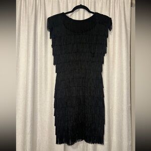 Elegant Black Fringe Dress Black Fringe Flapper Dress – 1920s Party Style